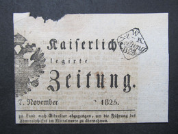 AUSSCHNITT Zeitungen 1825 Stempel !!  ////   D*49201 - ...-1850 Voorfilatelie