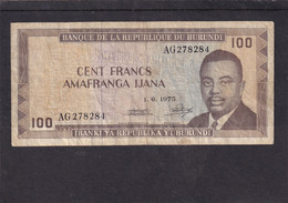 Burundi 100 Fr 1975 Brown  Brun  R - Otros – Africa