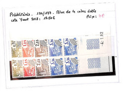 PREOBLITERE - N°174/177 Xx  Bloc De 4 Coins Datés -( Voir Scan) - Altri & Non Classificati