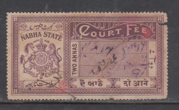 NABHA  STATE  2A  Court Fee  # 85415  India  Inde  Indien Revenue Fiscaux  Sikhism - Nabha