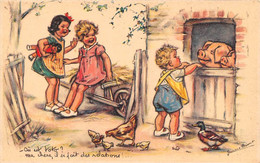 Illustrateur: Germaine  Bouret       Ou Est Toto.   Ferme Cochon, Canard, Poule. (voir Scan) - Bouret, Germaine