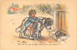 Illustrateur: Germaine  Bouret      Pas Par Là, Y'a Un Gros Chien Qui Va Nous Mordre   (voir Scan) - Bouret, Germaine