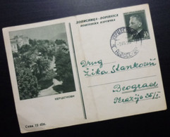 Montenegro Yugoslavia Tito Postal Stationery Sent From Herceg Novi To Belgrade Serbia Tourism B2 - Covers & Documents