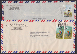 MiNr. 482, 663, EF Bzw. MeF, 2 Bedarfsbriefe In Die USA - Storia Postale