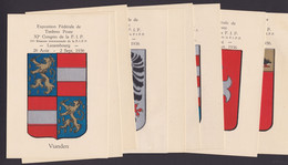 9 Dekorative "Wappen"-Karten Aus 1936, Kleine Orte, Selten!, Ungebraucht - Covers & Documents