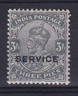 India: 1912/13   Official - KGV 'Service' OVPT    SG O75    3p   Slate     MH - Timbres De Service