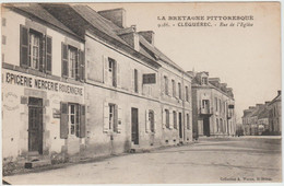 Cléguérec (56 - Morbihan)  La Rue De L'Eglise - Cleguerec