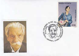 FAMOUS PEOPLE, ALBERT SCHWEITZER, SPECIAL COVER, 2005, ROMANIA - Albert Schweitzer