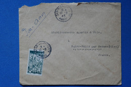 Q26 MAROC BELLE LETTRE 1945 PAR AVION CASABLANCA  POUR ST FELIX + AFFRANCH. INTERESSANT - Briefe U. Dokumente