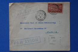 Q26 MAROC BELLE LETTRE 1936 PAR AVION FES POUR PARIS + AFFRANCH. INTERESSANT - Briefe U. Dokumente