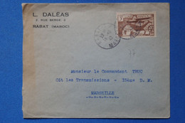 Q26 MAROC BELLE LETTRE 1942 RABAT POUR MARSEILLE + AFFRANCH. INTERESSANT - Brieven En Documenten