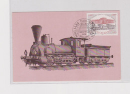 YUGOSLAVIA BEOGRAD 1984 Nice Maximum Card Train  + Double Printed Stamp - Cartas