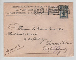 REF4059/ TP 164 Perron S/L. Librairie Nationale D'Art Et D'Histoire C.BXL 1920 > Danemark - Covers & Documents