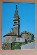 Piran Pirano - église Saint Georges Avec Clocher Et Baptistère - Yougoslavie