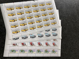 Belgie 1996 2649/52 OLDTIMERS ALFA ROMEO MERCEDES-BENZ FERRARI GERMAIN FULL SHEET MNH Plaatnummer 1111 - 1991-2000