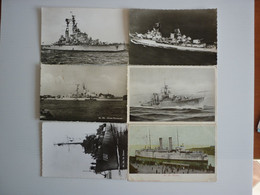 LOT 6 WAR SHIPS , ORIGINAL PHOTOS - Warships