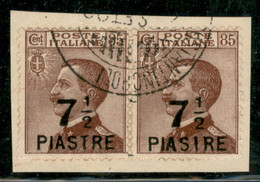 Uffici Postali All'Estero - Levante - Costantinopoli - 1922 - Due 7 E 1/2 Piastre Su 85 Cent Michetti (63/63c) - Coppia  - Sonstige & Ohne Zuordnung