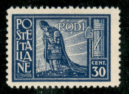 Colonie - Egeo - Emissioni Generali - 1929 - 30 Cent Pittorica (7) - Gomma Originale - Altri & Non Classificati