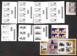 Lotti E Collezioni - ITALIA - 1960/2018 - Lotto Di 10 Strisce E Blocchi+  3 Libretti + 4 Cartoline Del Periodo Anche Con - Sonstige & Ohne Zuordnung