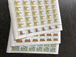 Belgie 1989 2328/31 TOURISME FERRIERES IZEGEM ANTOING LOKEREN Full SHEET MNH Plaatnummer 5552 - 1981-1990