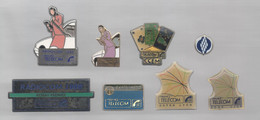 PINS PIN'S  467 FRANCE TELECOM RADIOCOM LYON CARTES CCEM AB ARTHUS BERTRAND  LOT 8 PINS - Montgolfières