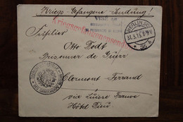 1915 KRIEGSGEFANGENENPOST Prisonnier De Guerre POW Cover WW1 WK1 Censure - Briefe U. Dokumente