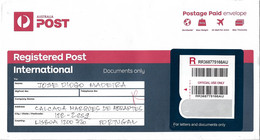 Australia Registered Cover To Portugal - Covers & Documents