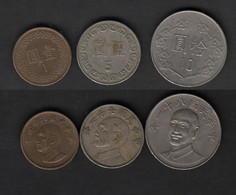 Taïwan  1 + 5 + 10 Yuan - Taiwan