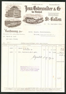 Rechnung St. Gallen 1934, Colonialwaren-Drogen-Benzin-Materialwarenhandel Jean Osterwalder, Geschäftshaus, Benzinlager - Switzerland