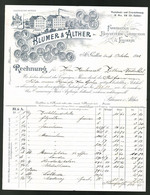 Rechnung St. Gallen 1906, Fabrikation Bonneterie Confection & Lingerie Blumer & Alther, Betriebsgelände - Switzerland