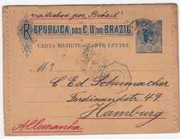 Brazil. Letter Double With Picthure Front/back - Brieven En Documenten