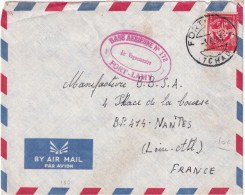 1963 - BASE AERIENNE 172 Au TCHAD ! - ENVELOPPE FM De FORT-LAMY => NANTES - Bolli Militari A Partire Dal 1900 (fuori Dal Periodo Di Guerra)