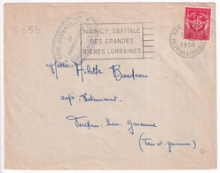 1958 - BASE AERIENNE 121 - ENVELOPPE FM De ESSEY LES NANCY (MEURTHE ET MOSELLE) - Cachets Militaires A Partir De 1900 (hors Guerres)