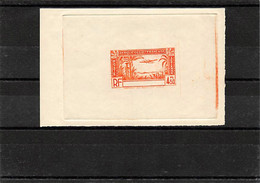 EPREUVE D'ARTISTE 4.9F ORANGE POSTE AERIENNE SANS LA LEGENDE DU PAYS COLONIE AIRMAIL PROOF - Autres & Non Classés