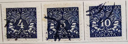 Pologne - 1919 _ Timbres- Taxe _ Y&T N°23-24-25, N°27-28-29-30, Et N°31 _ Oblitérés - Strafport