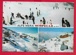 CARTOLINA VG ITALIA - SCOPELLO (VC) - Alpe Mera - Eccezionale Nevicata Del 1972 - Vedutine Multivue - 10 X 15 - 1974 - Vercelli