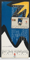 TELECARTE 50u Avec Encart "16ème Jeux Olympiques D'hiver Albertville 92 ".NSB Carte Non Utilisée Tirage 61.000 Ex. - 1992