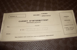 Document Ancien : Authentique CARNET D’INTERMITTENT Du SPECTACLE Années 80 - Entier : 50 Feuillets Vierges TBE - Décrets & Lois