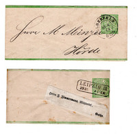 2 Mal Steifband 1/3 Gr. Je Sehr Gute Erhaltung   A4667 - Postal  Stationery