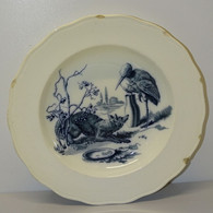 ANCIENNE ASSIETTE FABLES PORCELAINE C AROW N WESTHEAD Demi Creuse La Cigogne Et Le Renard COLLECTION Déco - Unclassified