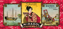 7 Etiquettes De Savon Miradol Lefeuvre Violette De Parme Savon Au Lait Paul Tranoy Savon Des Bébés Gallin Martel - Autres & Non Classés