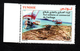 2021- Tunisia - Punic Ports:  Military And Commercial Port Of Carthage- Boat - Complete Set 1v.MNH** - Tunisia (1956-...)