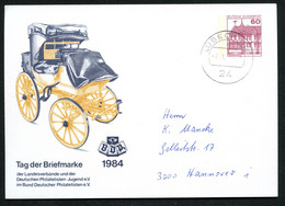 Bund PP106 C1/014-I POSTWAGEN REICHSPOST 1871 Tag Der Briefmarke Gebraucht 1987 - Postales Privados - Usados