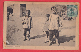CHINE CHINA SHANGHAI 1924 CARTE POSTALE CHINESE CHILDREN POSTCARD - Storia Postale