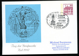 Bund PP106 C2/027-I STATUE KILIA 1888 Kiel Sost. LEUCHTTURM HOLTENAU 1987 - Postales Privados - Usados