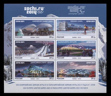 Russia 2013 Mih. 1992/97 (Bl.195) Olympic Winter Games In Sochi. Stadiums MNH ** - Ongebruikt
