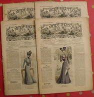 4 Revues La Mode Illustrée, Journal De La Famille.  N° 15,16,17,18 De 1900. Couverture En Couleur. Jolies Gravures - Fashion