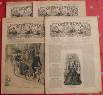 4 Revues La Mode Illustrée, Journal De La Famille.  N° 29,30,31,32 De 1899. Couverture En Couleur. Jolies Gravures - Mode