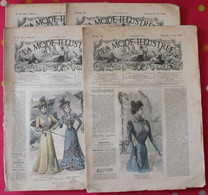 4 Revues La Mode Illustrée, Journal De La Famille.  N° 19,20,21,23 De 1899. Couverture En Couleur. Jolies Gravures - Moda