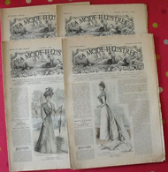 4 Revues La Mode Illustrée, Journal De La Famille.  N° 10,12,13,14 De 1899. Couverture En Couleur. Jolies Gravures - Moda